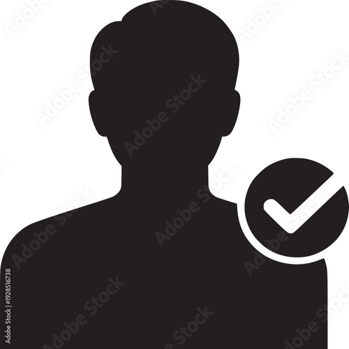 Verified profile icon for user authentication and confirmed identity on social media or secure website