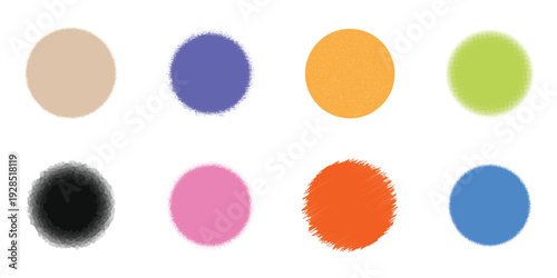 Blurred colorful oval shapes on a white background