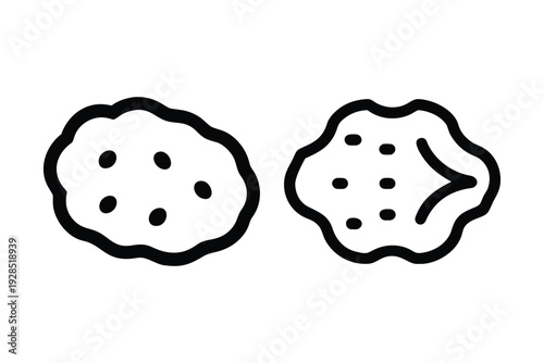 Potato Icons Set, Vegetable Illustration And Food Design