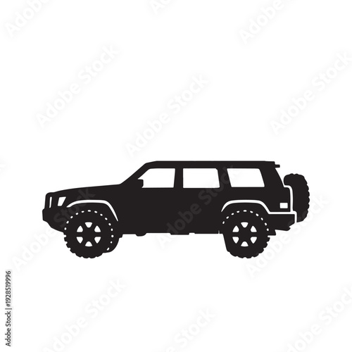 Rugged Adventure Vehicle Silhouette Vector Illustration