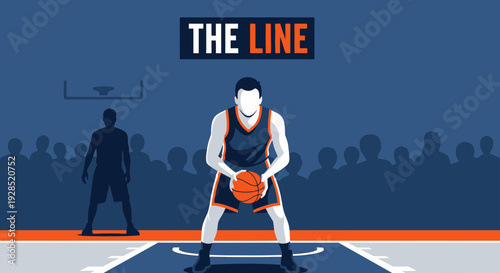 Basketball Player Concentrating With The Ball In A Stadium Surrounded By Spectators