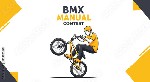 BMX Manual Contest: A Dynamic Illustration of Bicycle Stunt Performance and Extreme Sports