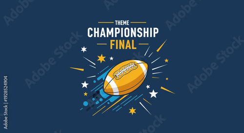 Championship Final Football Design With Starbursts and a Dynamic Style