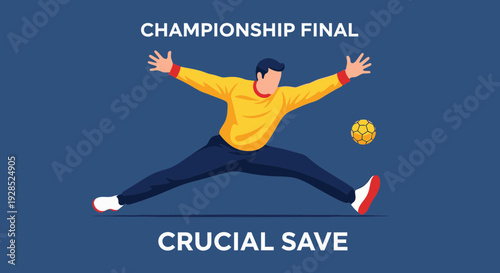 Championship Final Goal Saving Moment Depicted With Dynamic Football Scene