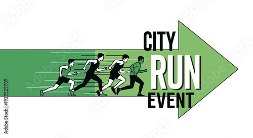 City Run Event: A Dynamic Visual of Runners Advancing Towards The Finish Line