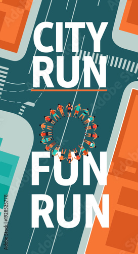 City Run Fun Run: Urban Race Celebrating Community Spirit and Athletic Endeavor
