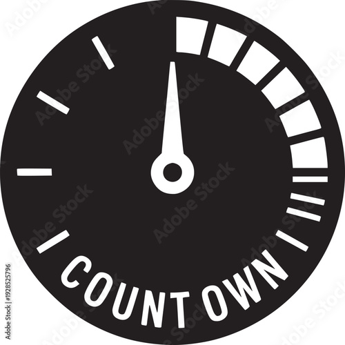Bold speedometer graphic with "I COUNT OWN" text conveys progress and personal control