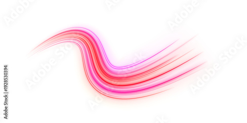 Vibrant neon streaks flash across the screen, suggesting motion and speed. Ideal for racing, sci-fi, or digital effects. PNG transparent layer ready.