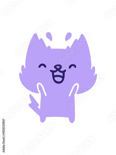 Wallpaper Mural vibrating motion animation of cute frightened cat Torontodigital.ca