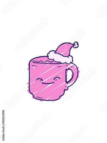 Wallpaper Mural splitting effect animation of Christmas Coffee Chalk Drawing Torontodigital.ca