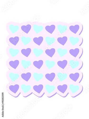 Wallpaper Mural bobbing motion animation of hearts repeat pattern sticker Torontodigital.ca