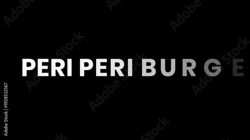 PERI PERI BURGER TEXT ANIMATION