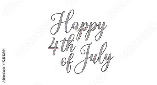 Happy 4th of July typography