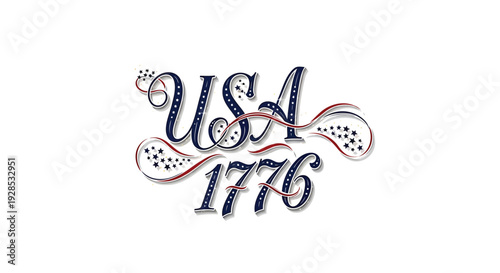 USA 1776 patriotic vector logo