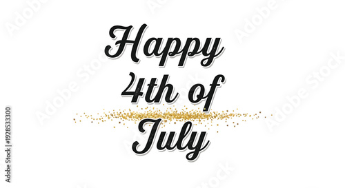 Happy 4th of July text