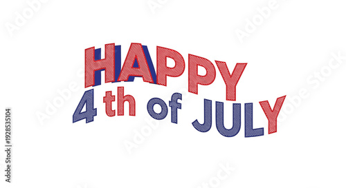 Happy 4th of July typography
