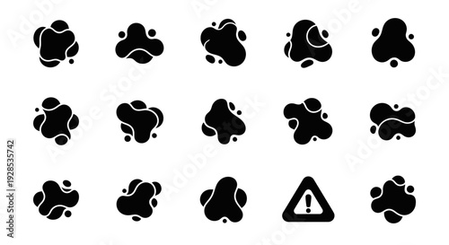 Abstract blobs shapes set, organic forms collection