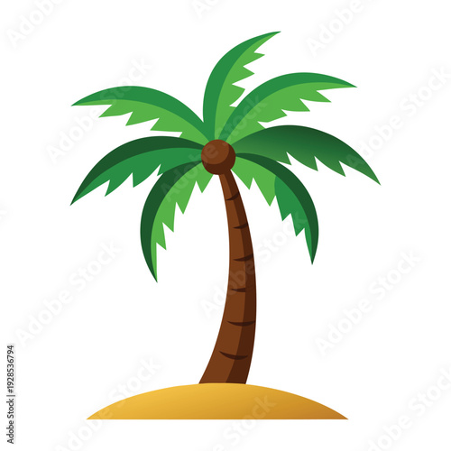Coconut Tree Icon Outline and Silhouette Vector on White Background, Palm Tree Symbol, Tropical Nature and Summer Beach Icon for App UI, Web Design, Travel, Resort Branding, Island Landscape Isolated 