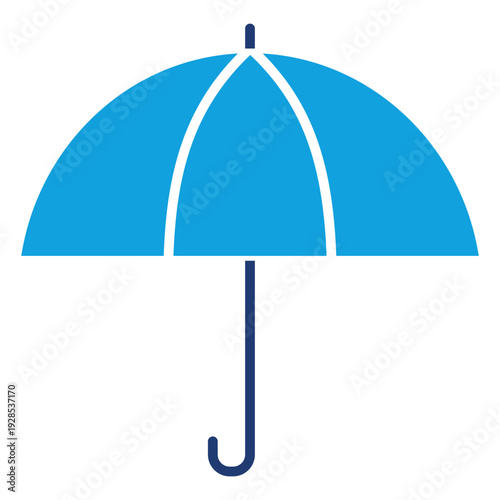 Umbrella Flat Blue Icon