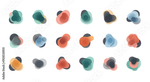 Abstract fluid shapes. Trendy graphic elements set.