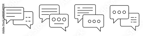 speech bubbles depicting digital communication and dialogue in modern information exchange