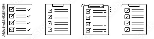 Hand drawn check list vector illustration, business planning task management icon