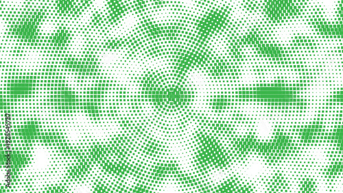 Green Geometric Radial Pixel Abstract Background Vector Pattern, Suitable for Technology Branding, Website Hero Image, Corporate Presentation and Digital Marketing Material
