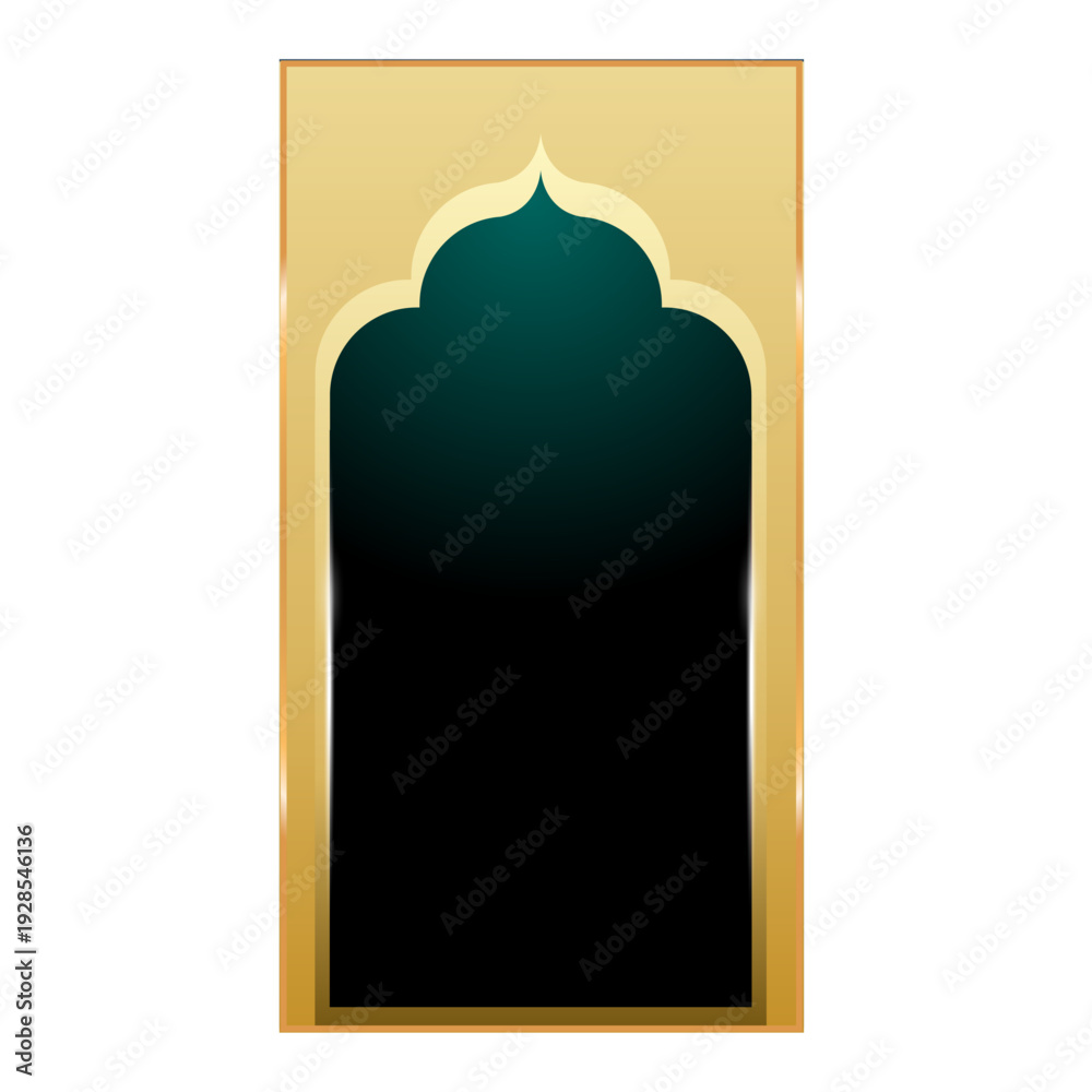 Obraz premium blank Islamic frame or mihrab arch