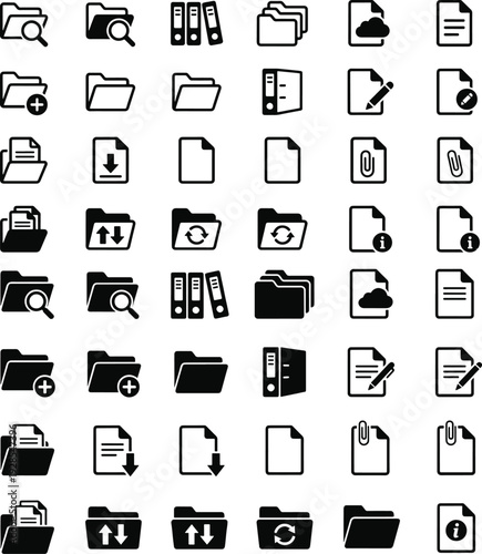 Digital File Storage and Workflow Vector Collection