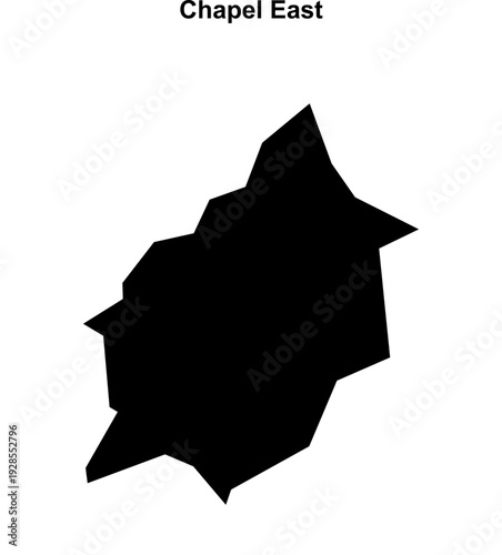 Chapel East (England) blank outline map