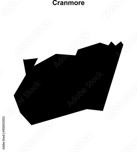 Cranmore (England) blank outline map