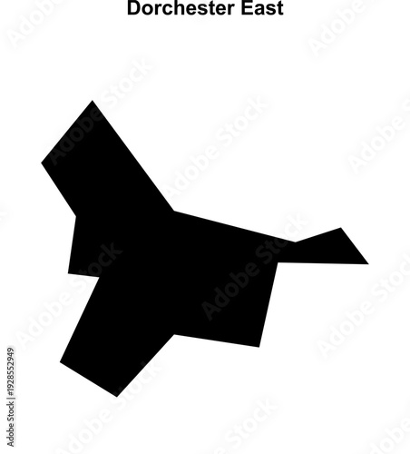 Dorchester East (England) blank outline map