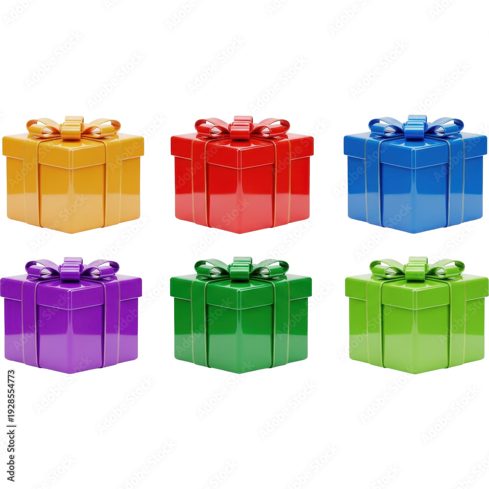 Fototapeta premium Colorful Plastic Toy Blocks with Bows.