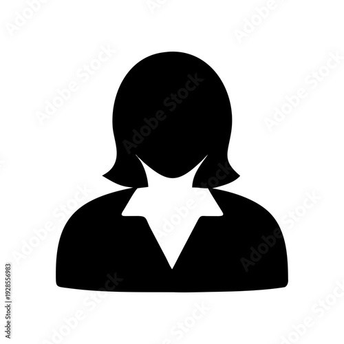 Silhouette of a person wearing a formal blazer and star-shaped accessory