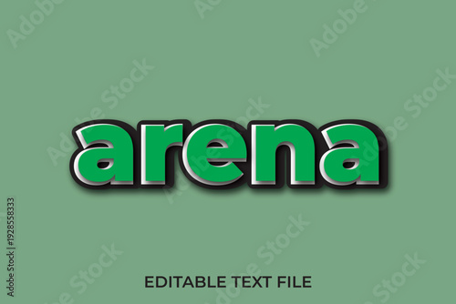 Arena 3d text effect, arena fully editable text effect