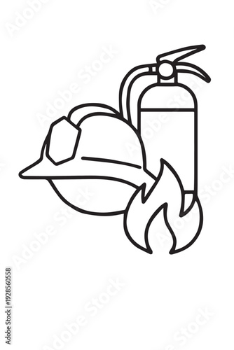 fire extinguished vector