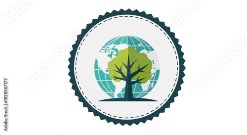 Tree in a circular green logo.