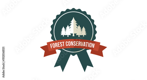 Forest Conservation Logo Emblem Design.