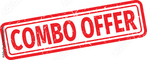 COMBO OFFER red rubber stamp text