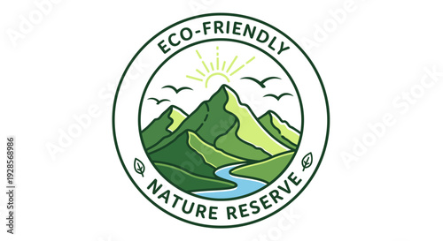 Eco friendly nature reserve logo design.