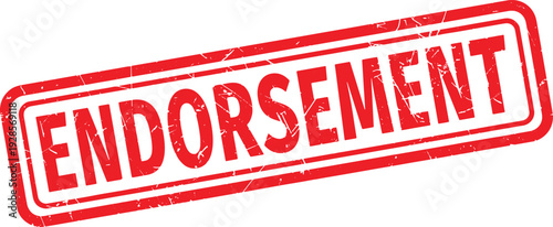 ENDORSEMENT red rubber stamp text