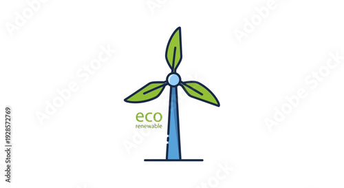 Eco friendly wind turbine model.