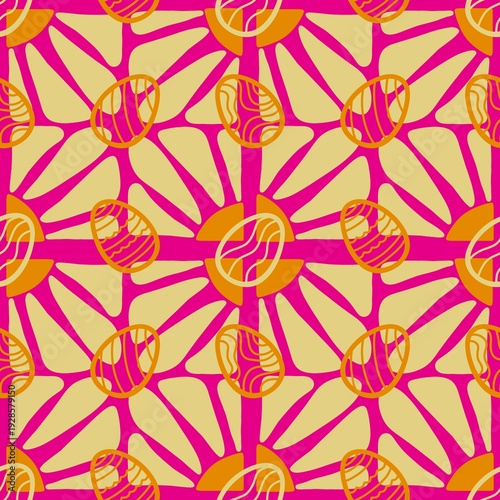 Easter eggs seamless pattern for wallpaper and kitchen fabrics and textiles and kids linens and wrapping paper