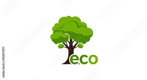 Eco friendly tree logo symbol.