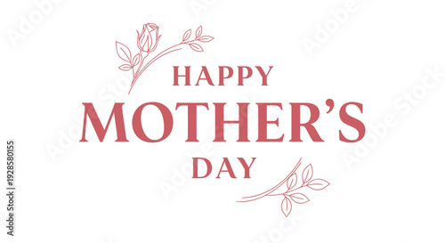 Mother's Day greeting with floral design