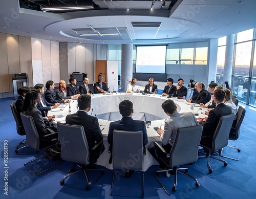Business people in a meeting room.