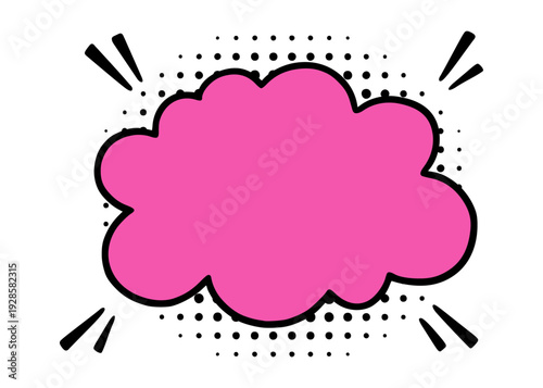 Comic cartoon speech bubble frame. Explosion and exclamation doodle element, pop art outline manga speech balloon in sketch style. Hand drawn vector illustration isolated on transparent background