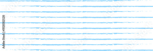 Light blue seamless watercolor stripes background. Summer pastel straight horizontal lines for fabric, textile, wrapping paper, banner, poster. Abstract strokes repeated pattern. Vector wallpaper