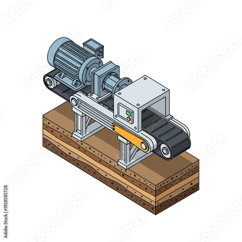 Industrial road milling machine cutting asphalt surface.