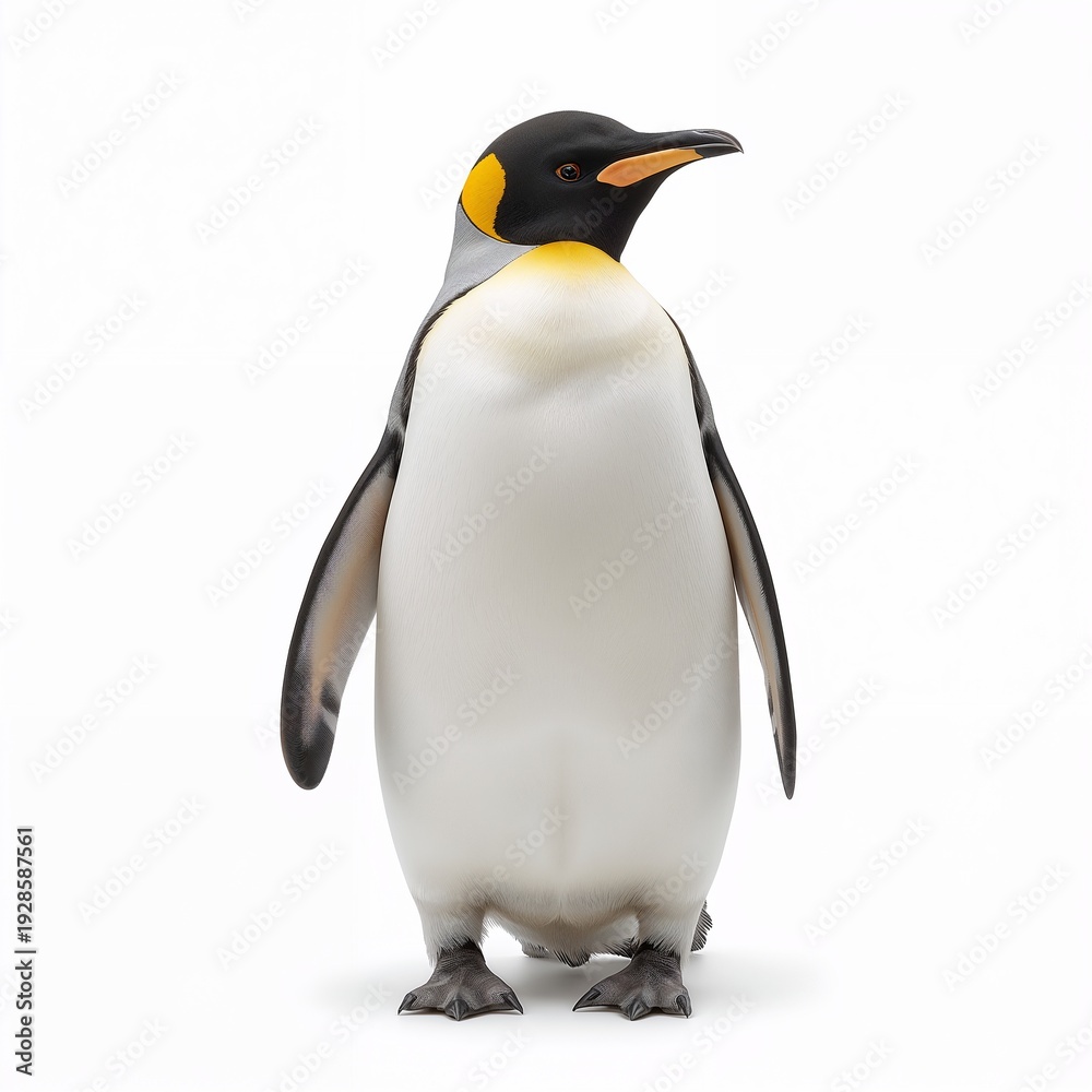 Fototapeta premium penguin on white